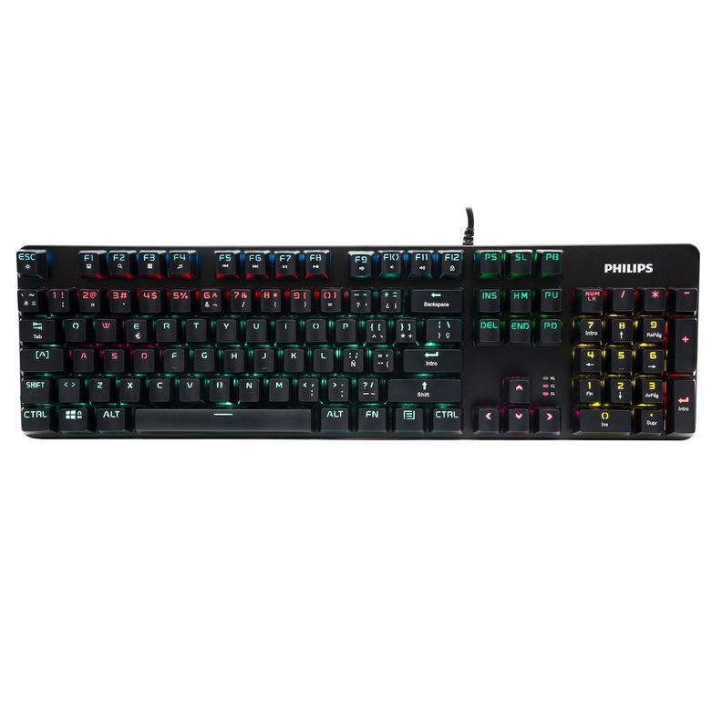 Teclado Gamer Philips Spk8401BQM Qwerty Español-3