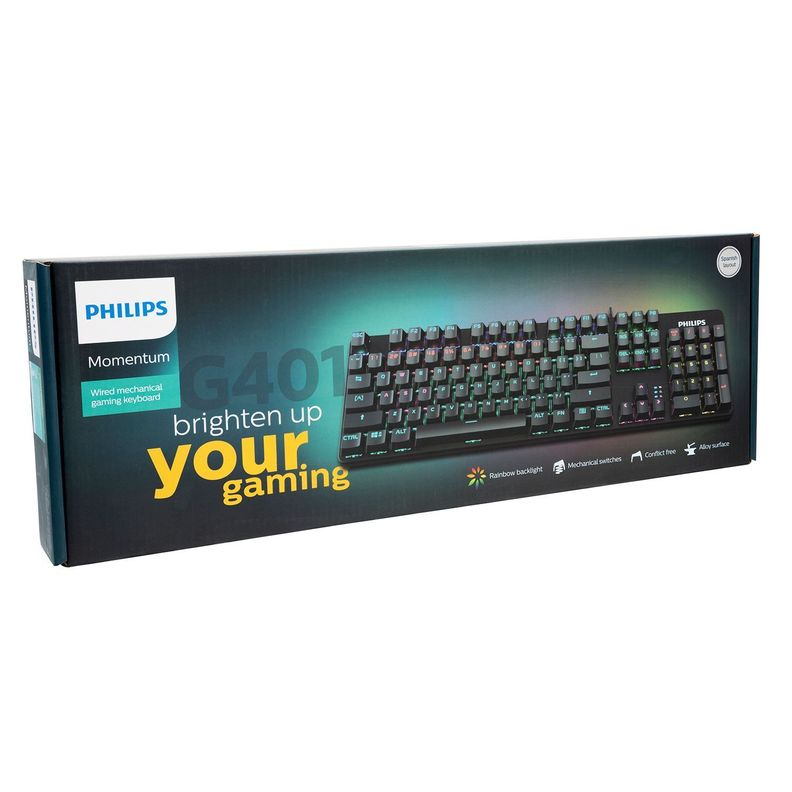 Teclado Gamer Philips Spk8401BQM Qwerty Español-4