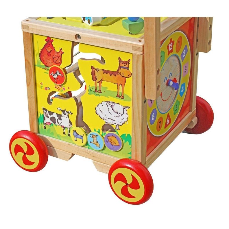 Caminador y caja motricidad multifuncional didactica de madera-2