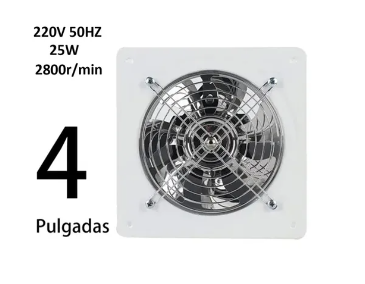 Extractor De Aire Metálico Industrial 4 Pulgadas 10cm 25w-1