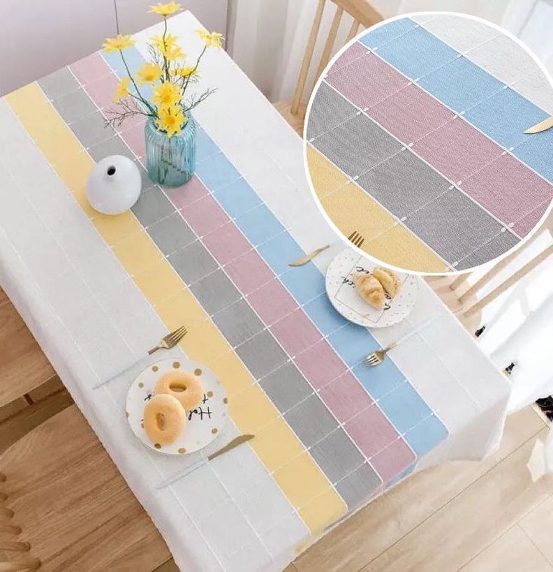 mantel combinado de Lino colores mtr10-1