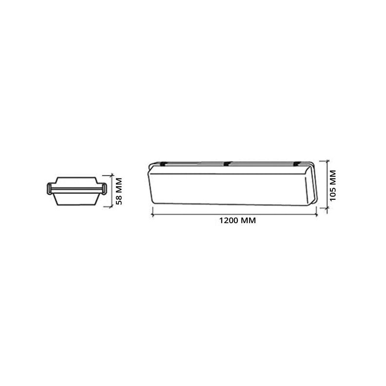 Equipo Estanco LED Hermético ECO 2*36W 120cm-5