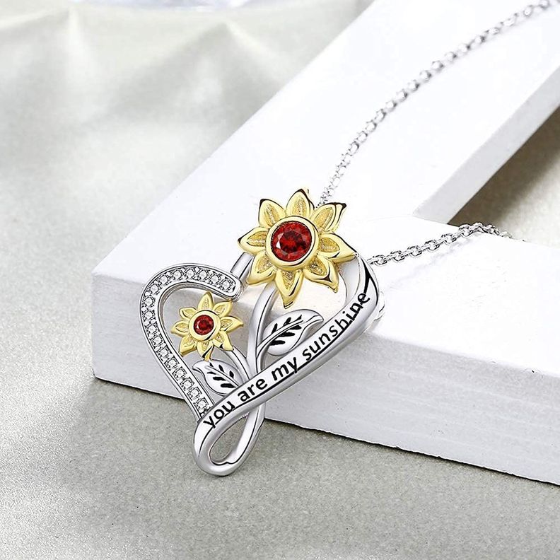 Collar Girasol Plata 925 Elegante-1
