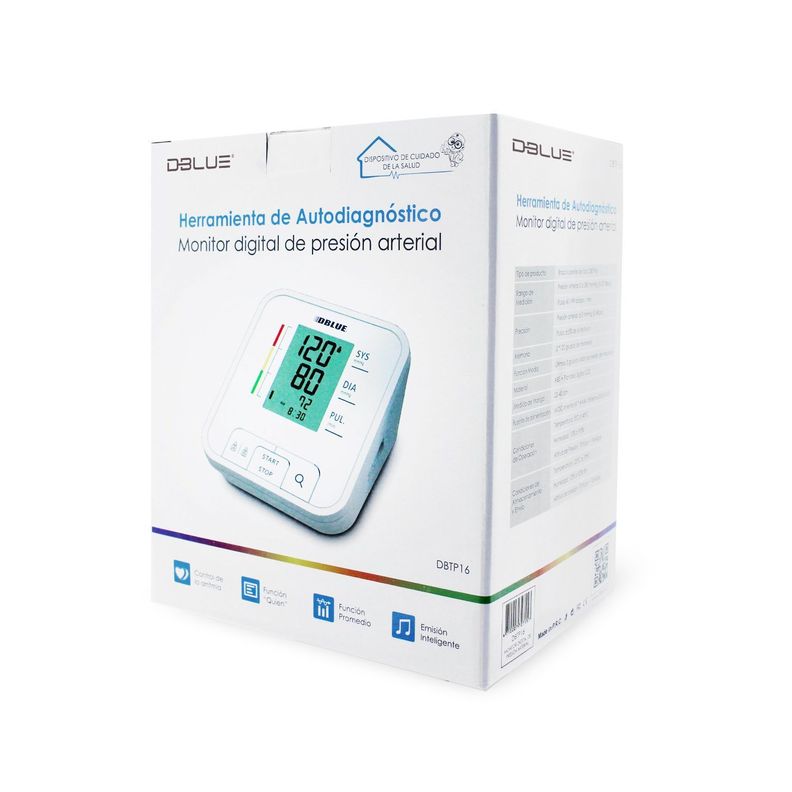 Monitor Digital de Presion Arterial Brazo Dblue-4