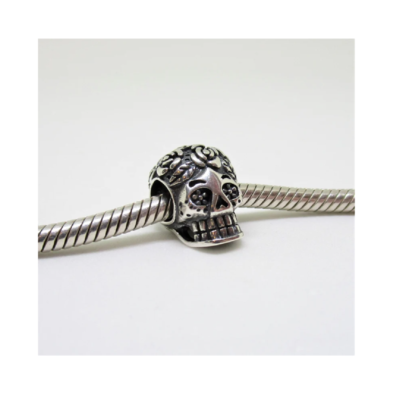 Charm Calavera Día de Muertos en Plata Fina 925 SILVER HEART-2