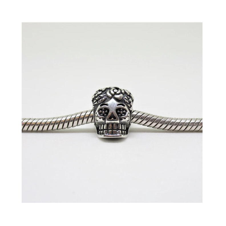 Charm Calavera Día de Muertos en Plata Fina 925 SILVER HEART-1