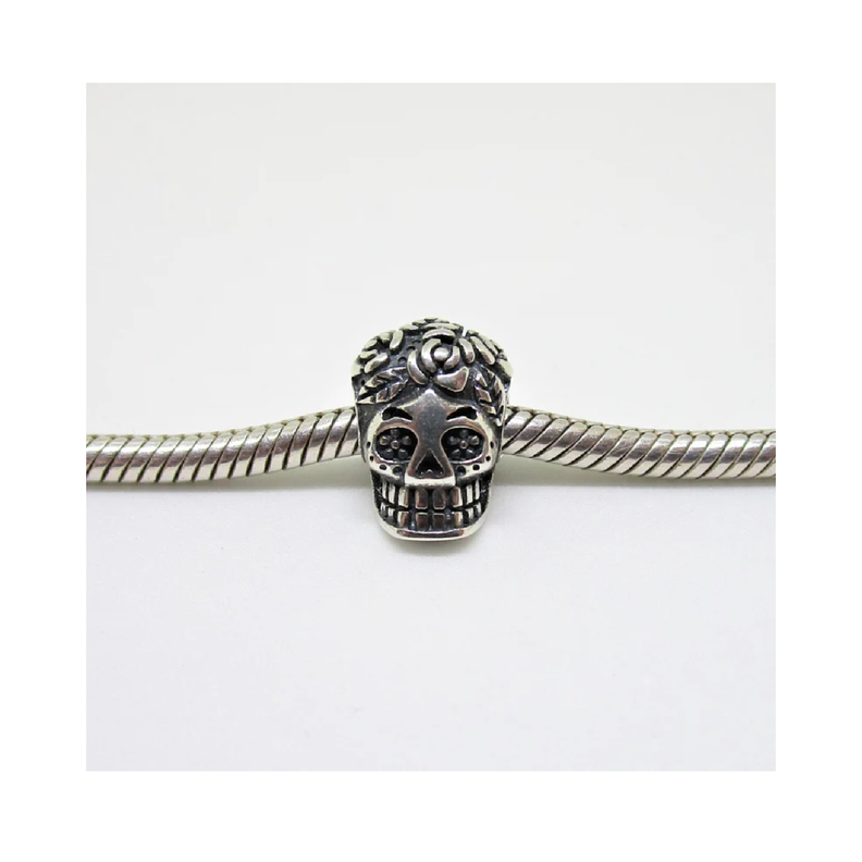 Charm Calavera Día de Muertos en Plata Fina 925 SILVER HEART-3