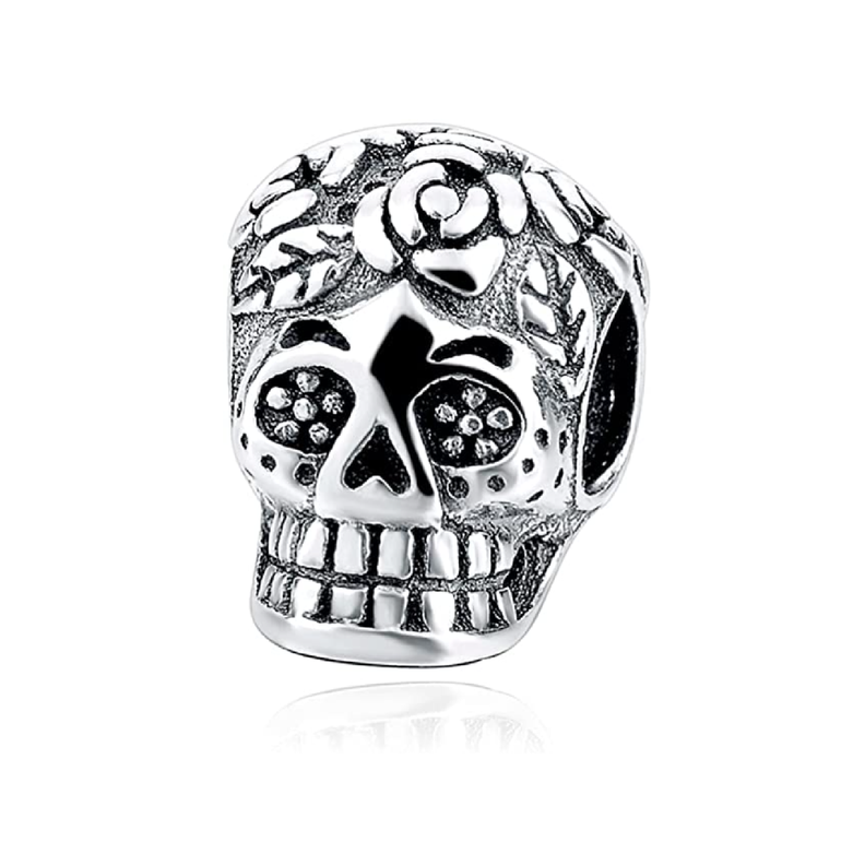 Charm Calavera Día de Muertos en Plata Fina 925 SILVER HEART-0