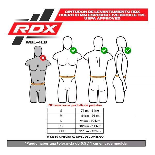 Cinturón De Levantamiento Rdx - Café - Wbl-4lb 2-7
