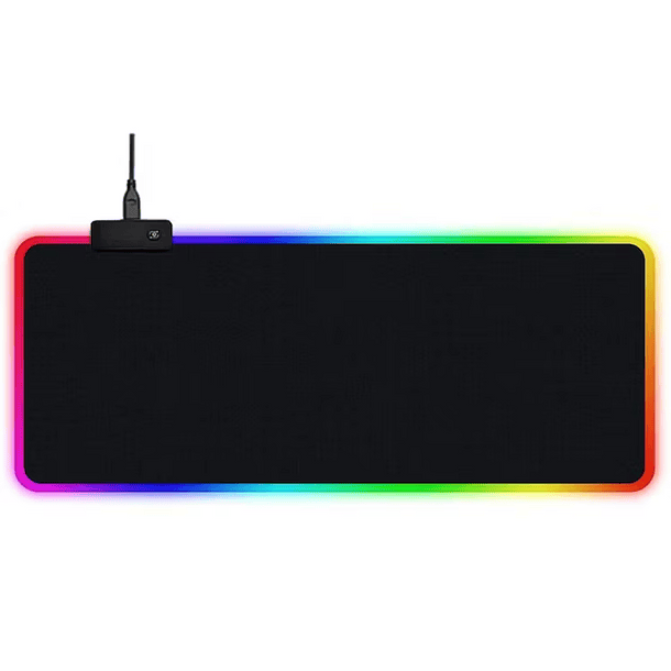 Mouse Pad Alfombrilla Antideslizante Y Luz Led Rgb Gamer Xl-0