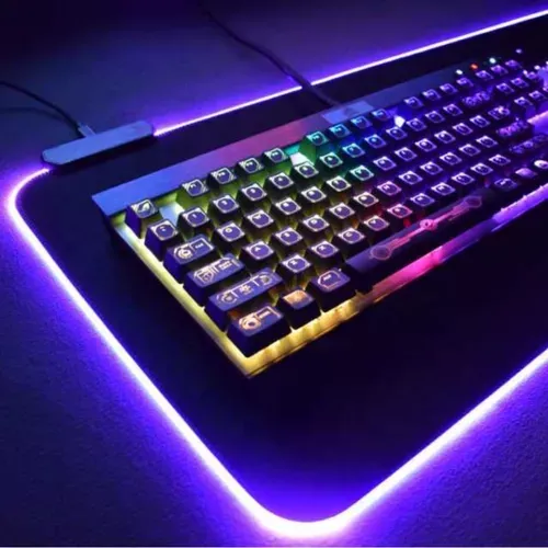 Mouse Pad Alfombrilla Antideslizante Y Luz Led Rgb Gamer Xl-2
