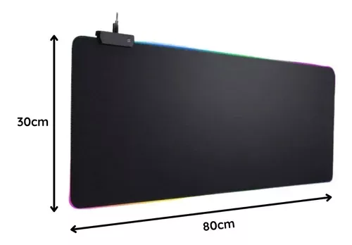 Mouse Pad Alfombrilla Antideslizante Y Luz Led Rgb Gamer Xl-3