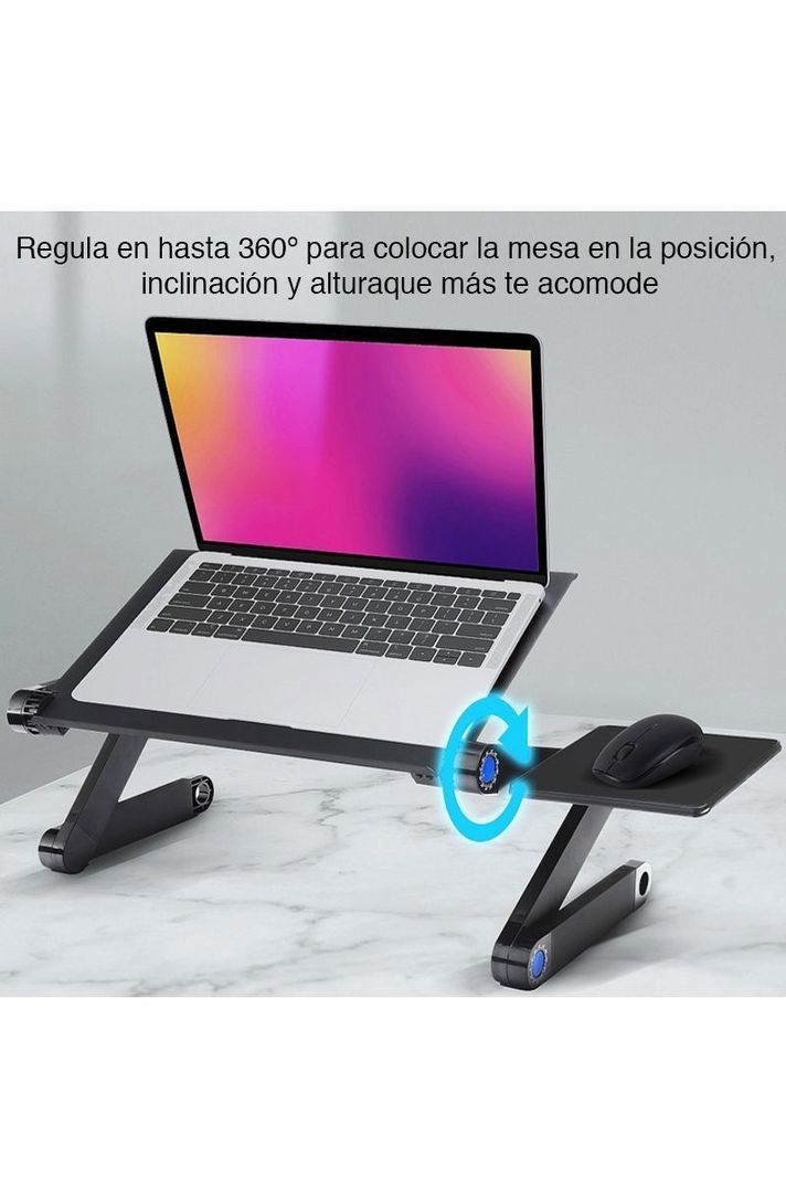 Mesa Notebook cama plegable con ventilador-3