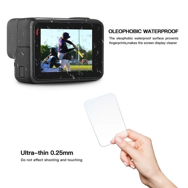 Set Lámina De Vidrio Templado Gopro Hero 5, 6, 7-3