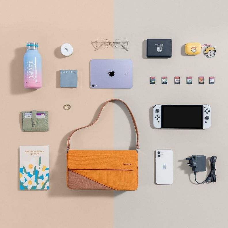 Tomtoc Lady Bolso Para Nintendo Switch OLED - Naranjo-4