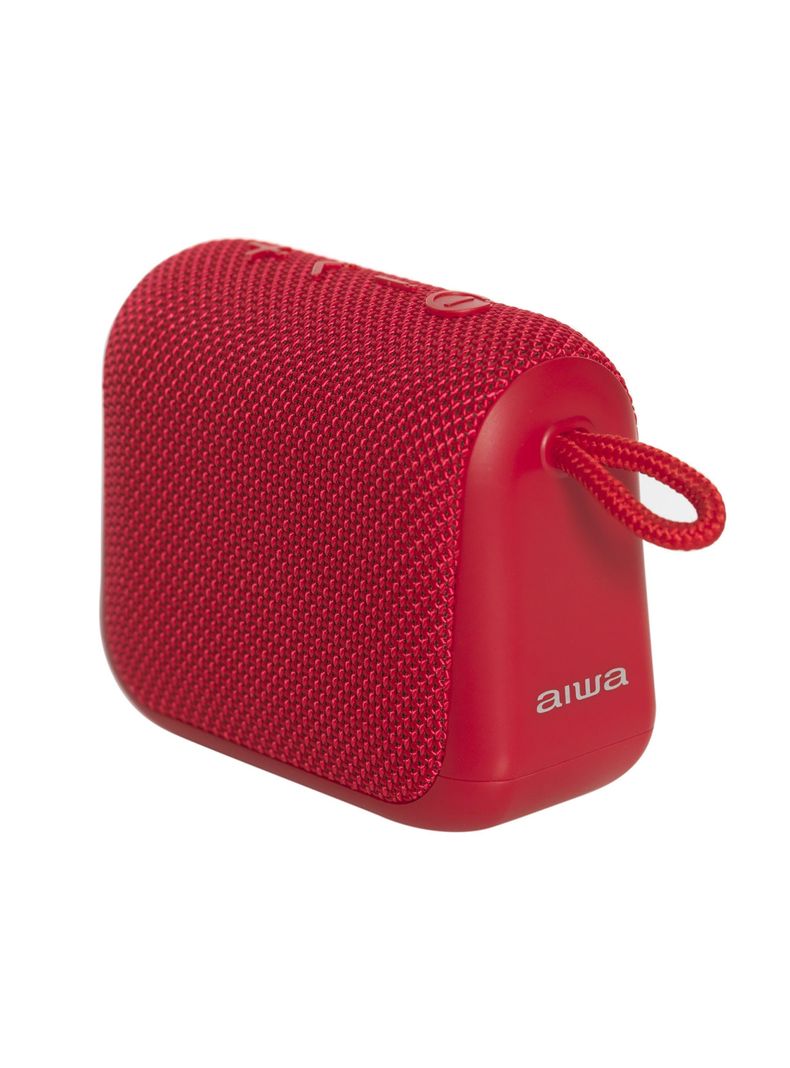 Parlante Portatil Aiwa Impermeable Roja Ipx6 Tws Radio Fm Aw-kf3R-1