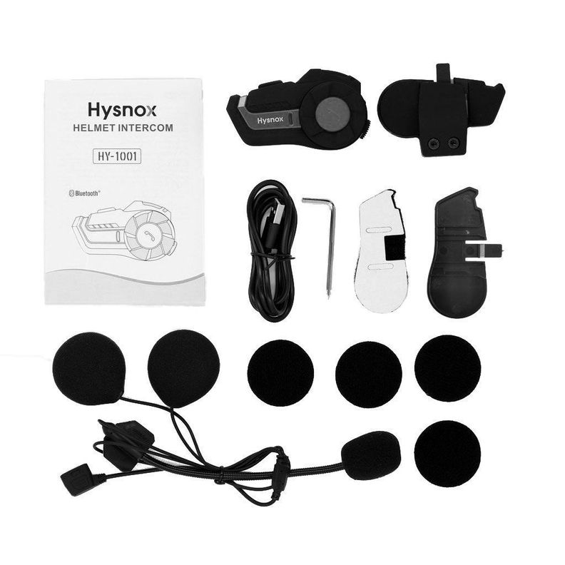 Intercomunicador y manos libre Bluetooth para Moto Hysnox HY-1001 800m-5