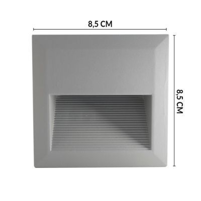 Apliqué LED Exterior Cuadrado 3W Gris-1