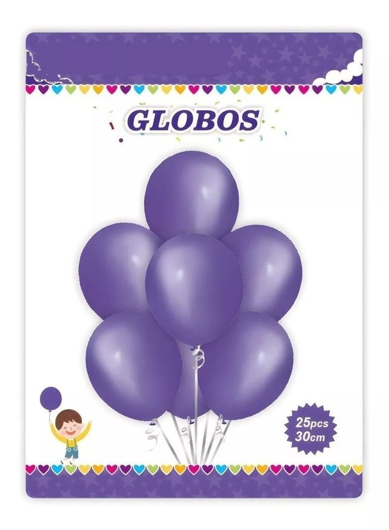 X25 Set De Cumpleaños Globos Cumpleaños Globo Violeta Fiesta-1