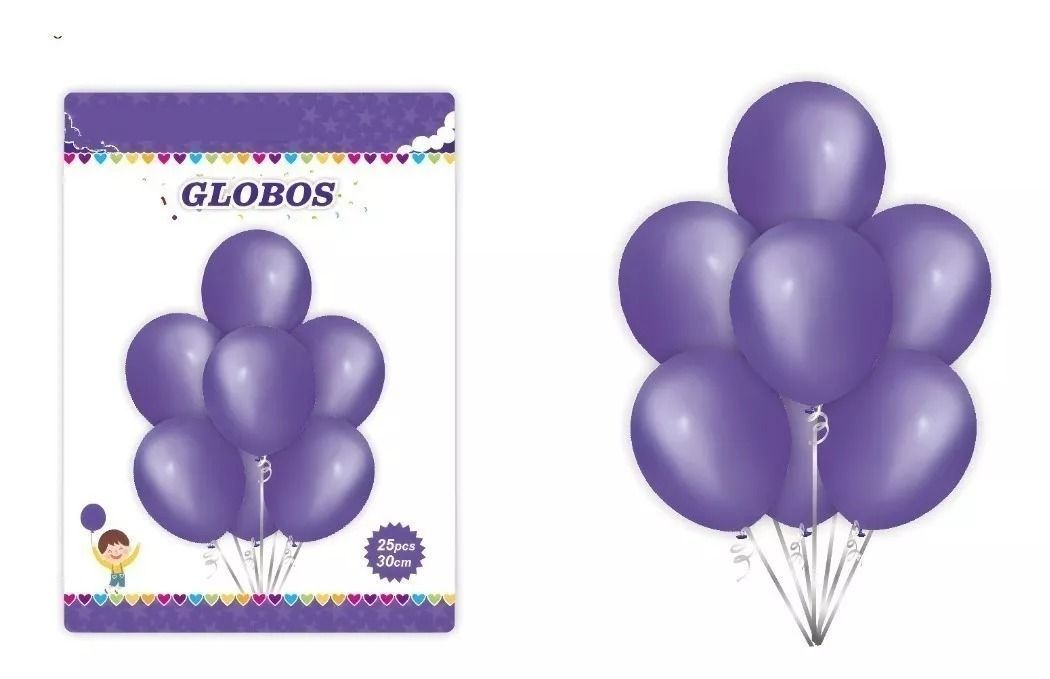X25 Set De Cumpleaños Globos Cumpleaños Globo Violeta Fiesta-2