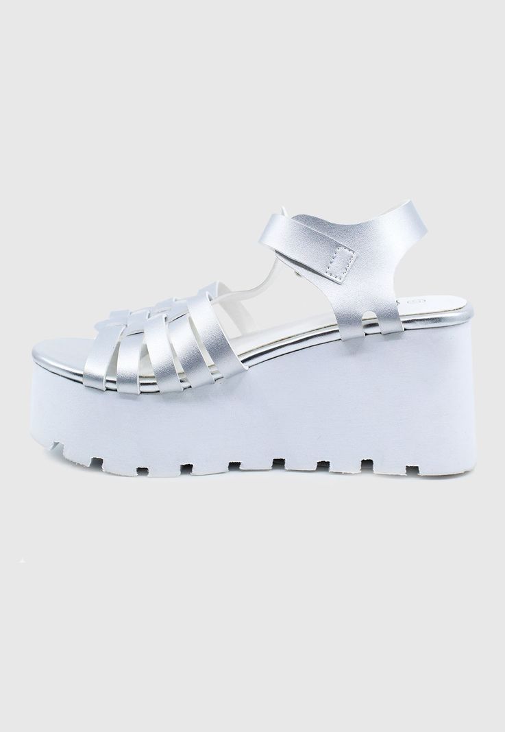 Sandalia Louis plateada Stylo Shoes-3