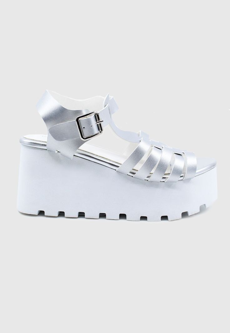 Sandalia Louis plateada Stylo Shoes-1