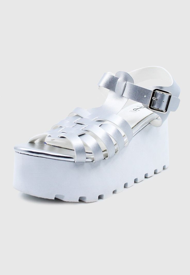 Sandalia Louis plateada Stylo Shoes-0