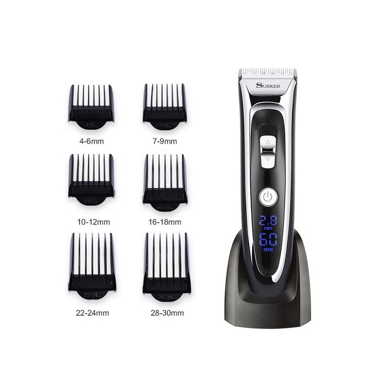 Cortadora de Pelo Profesional 6 Peines Pantalla Led -1