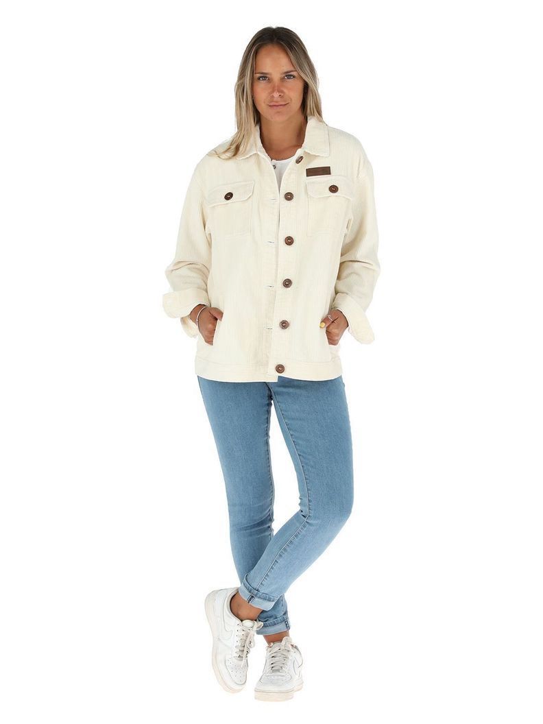 Chaqueta Cotele Foki Blanco Mujer-1