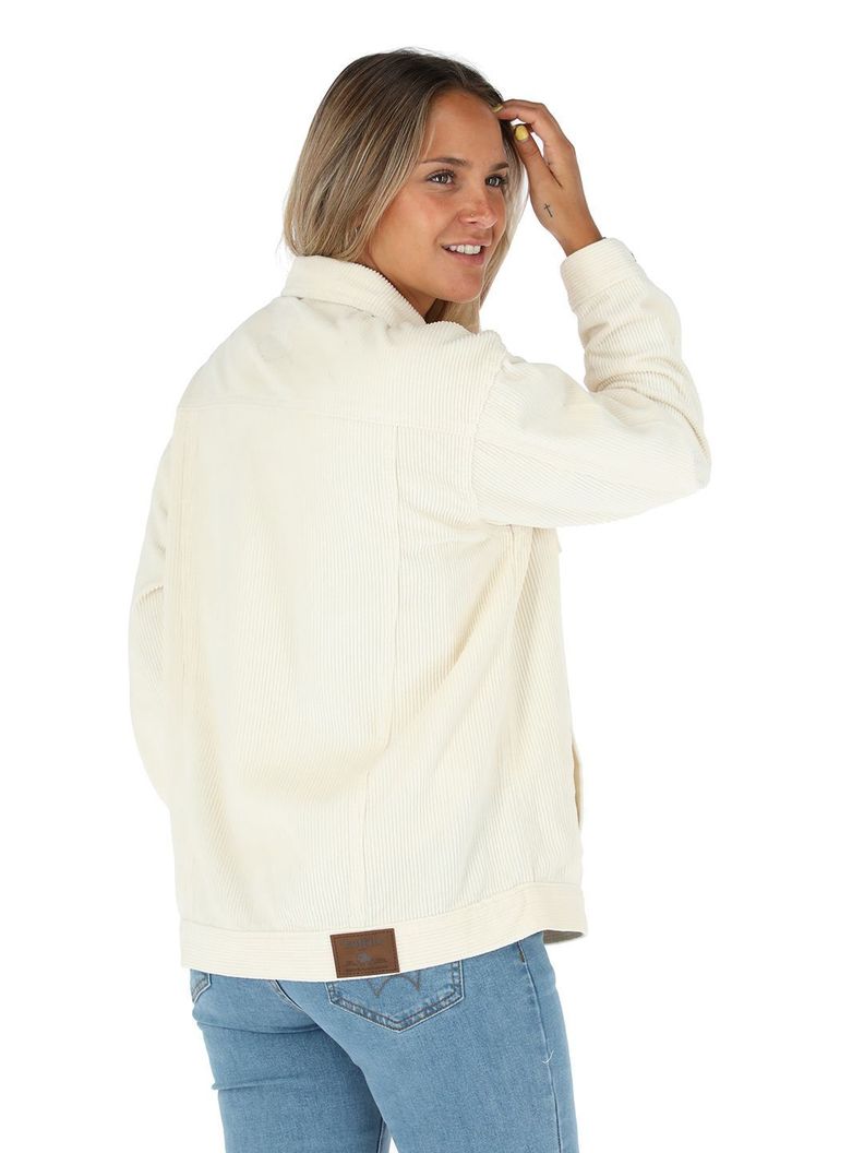 Chaqueta Cotele Foki Blanco Mujer-2