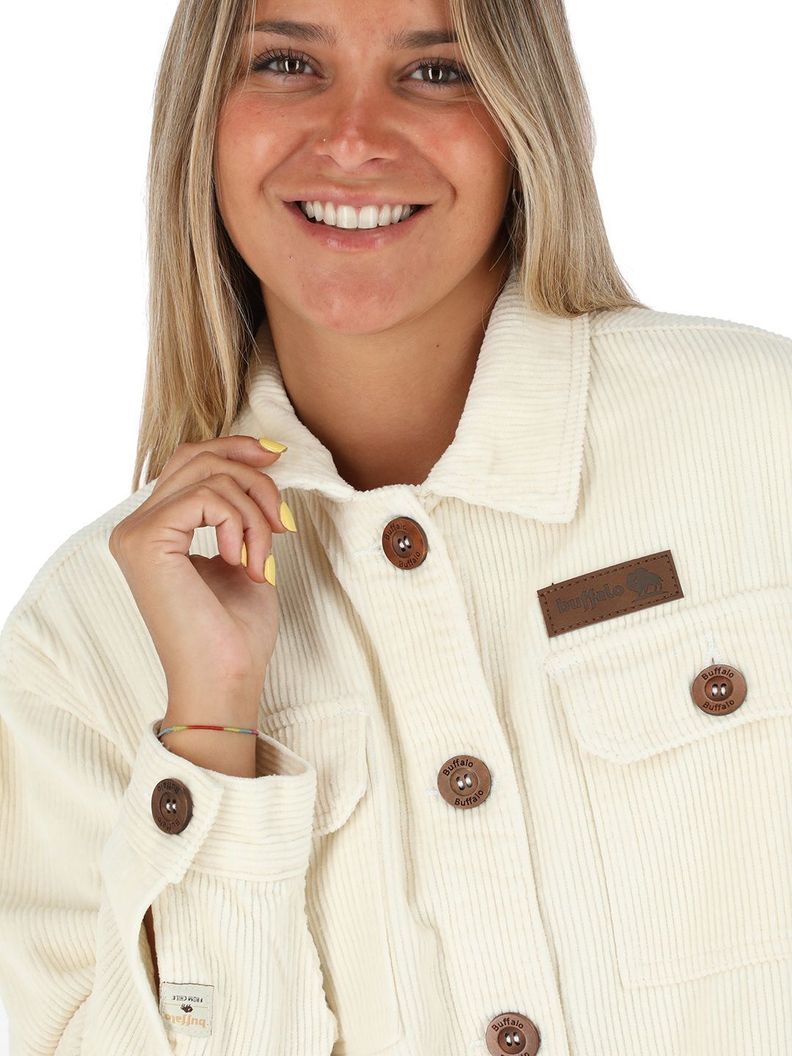 Chaqueta Cotele Foki Blanco Mujer-3