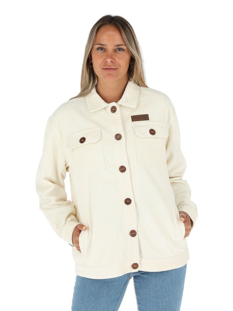 Chaqueta Cotele Foki Blanco Mujer-0