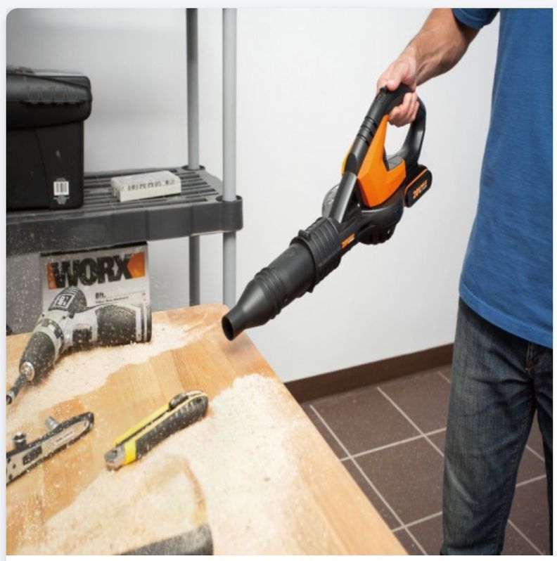 Soplador / Barredor Inalámbrico Worx 20v + Bat + Carg + 9 Pz-1