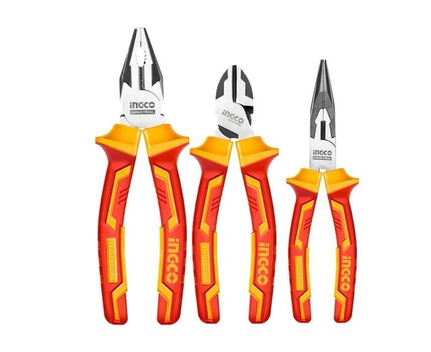 Set Juego De 3 Alicates Aislados Ingco Industrial -2