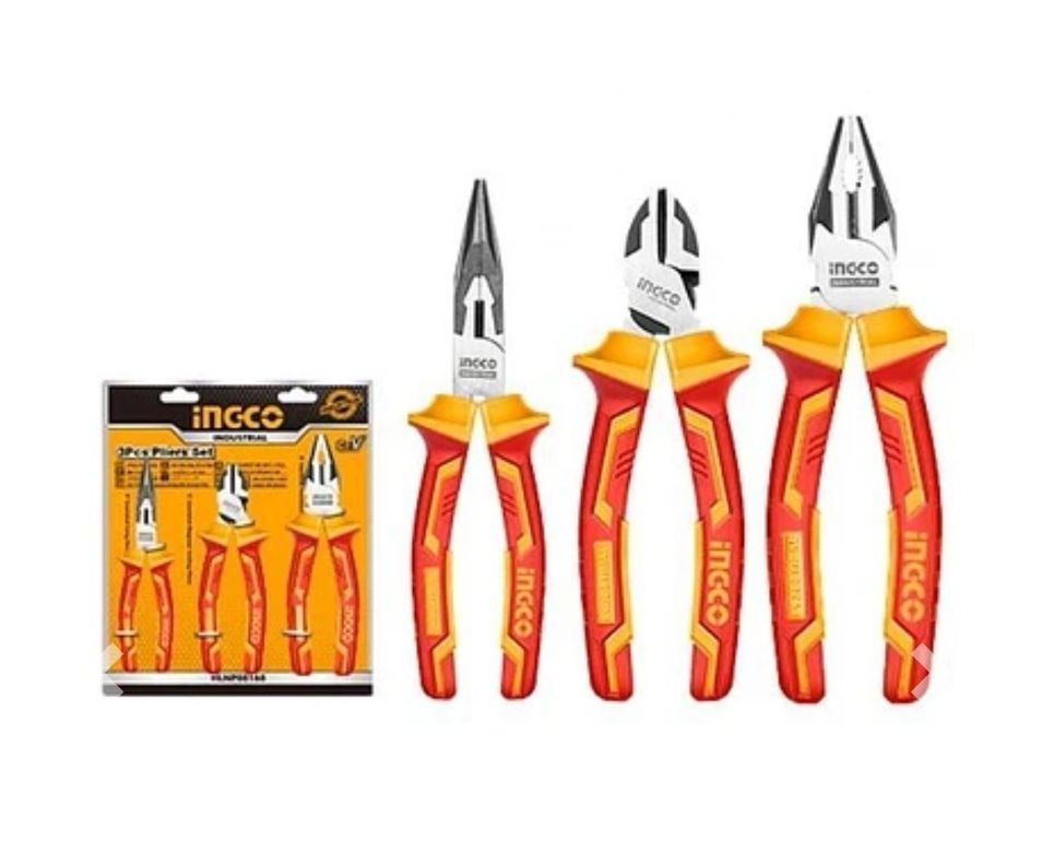 Set Juego De 3 Alicates Aislados Ingco Industrial -1
