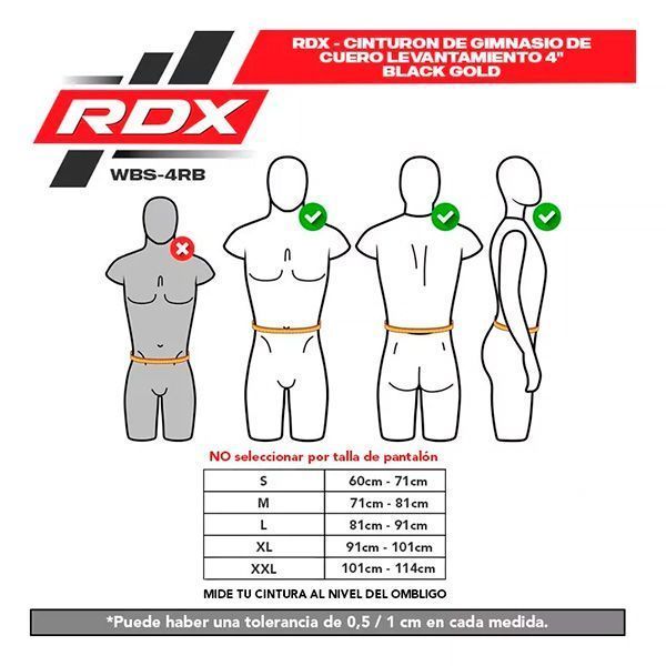Cinturón De Gimnasio RDX - Wbs-4rb-7