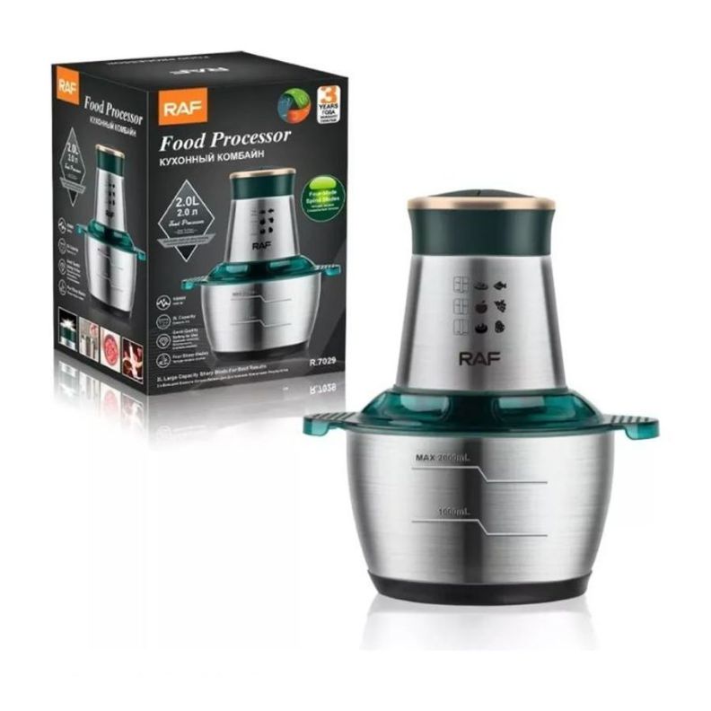 Procesador de Alimentos de Acero Inoxidable 2L Raf-2