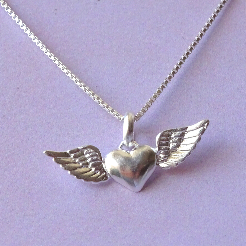 Cadena Plata Ley 925 Corazón Con Alas - MABELITA-1