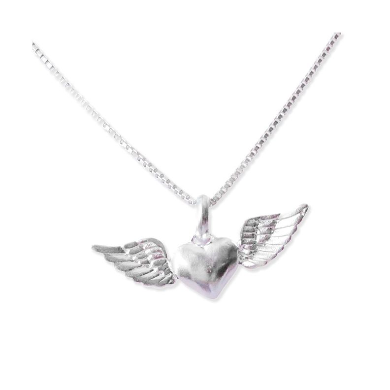 Cadena Plata Ley 925 Corazón Con Alas - MABELITA-0