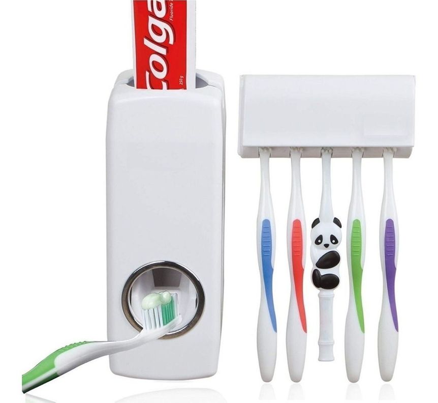 Dispensador Automático Pasta Dientes Porta Cepillo-0