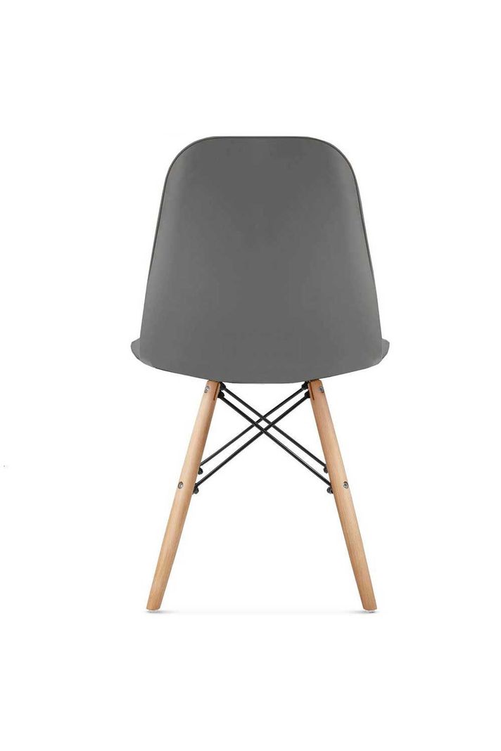 Silla Eames Acolchada PU - Gris-4