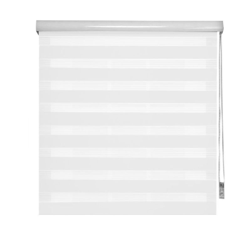 Cortina Roller Duo Zebra Dia Noche 60 X 200 Cm Blanco-0