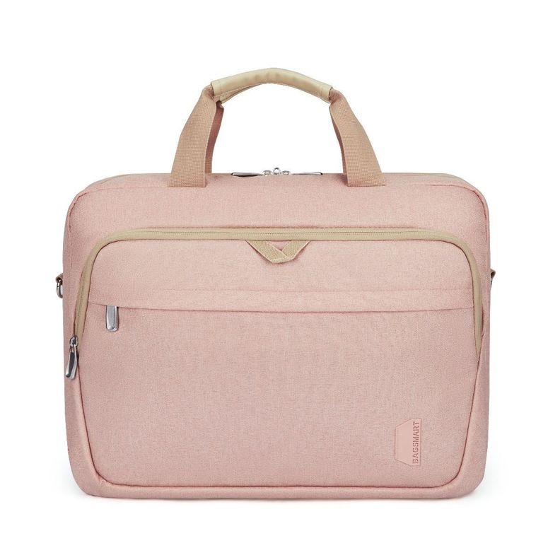 Bagsmart - Maletín expandible para notebook de 17,3" - Rosado-0