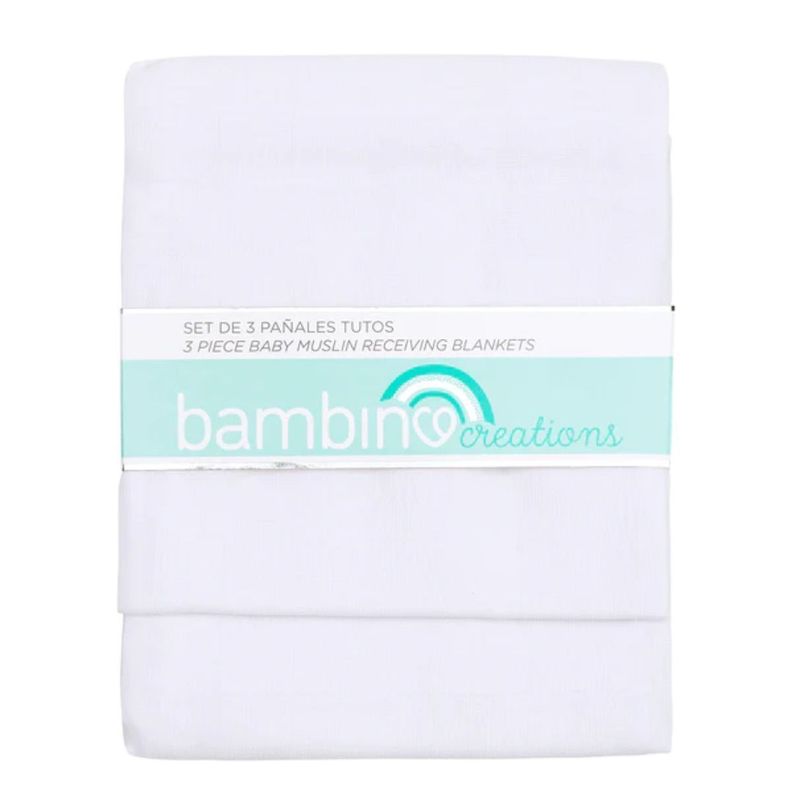 Set de 3 Pañales Tutos para bebé blancos-0