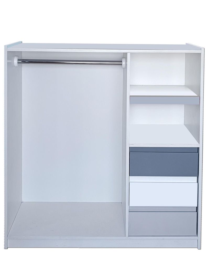 Mini Closet Montessori Minimal Gris Blanco Grafito-0