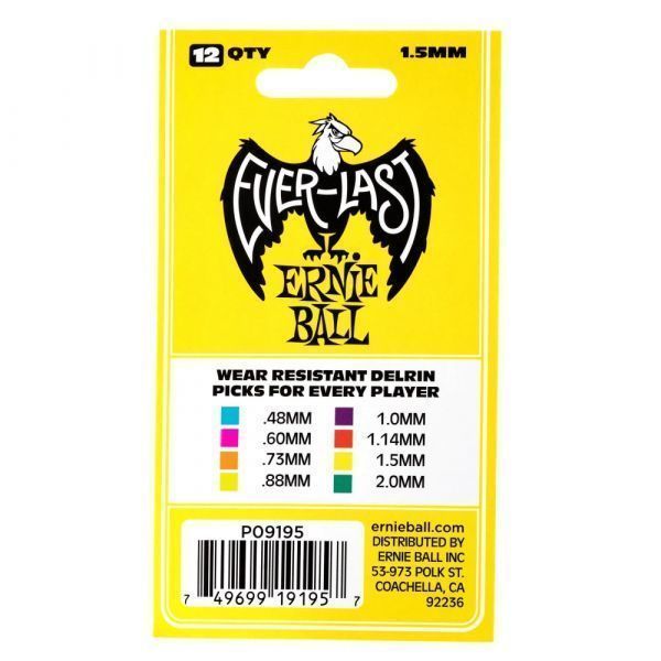 Set De Uñetas Everlast P09195, 1.5 mm/12 Un Ernie Ball-2