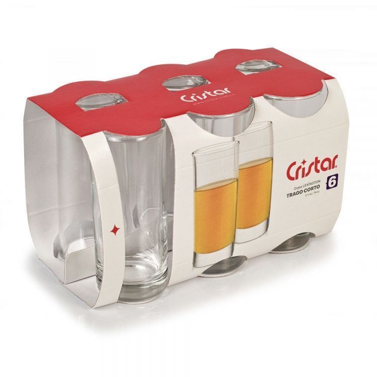 Display 6 Vasos Cristal Lexington Tequila Cocina 74cc-1