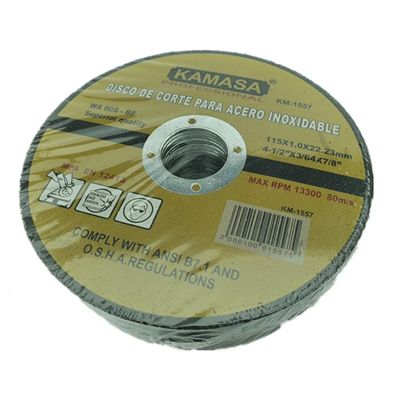25 Unidad Disco De Corte Para Acero Inoxidable 115mm Kamasa-2