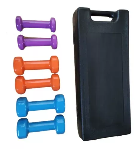 mancuernas neopreno set 6kg par 0.5 + 1.0+1.5-2