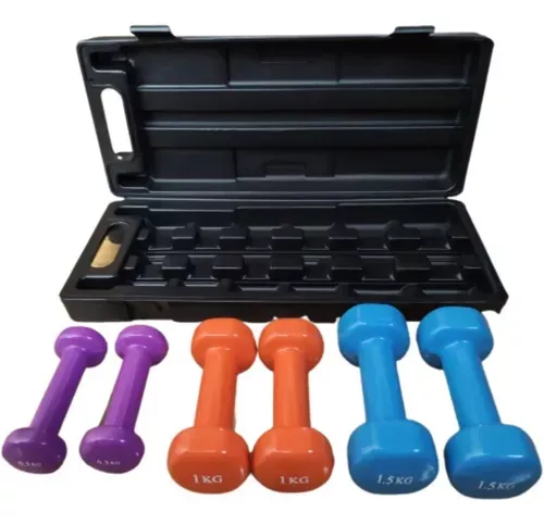 mancuernas neopreno set 6kg par 0.5 + 1.0+1.5-0